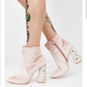 Reverend Velvet Ankle Boots